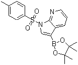 structure of CAS# 866545-91-7, 1-[(4-Methylbenzene)sulfonyl]-1H-pyrrolo[2,3-b]pyridine-3-boronic acid pinacol ester;3-(4,4,5,5-Tetramethyl-1,3,2-dioxaborolan-2-yl)-1-tosyl-1H-pyrrolo[2,3-b]pyridine