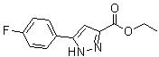 structure of CAS# 866588-11-6, Ethyl 5-(4-fluorophenyl)-1H-pyrazole-3-carboxylate