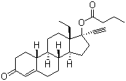 Levonorgestrel butanoate molecular structure (CAS 86679-33-6)
