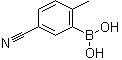 structure of CAS# 867333-43-5, (5-Cyano-2-methylphenyl)boronic acid