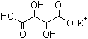 structure of CAS# 868-14-4, L(+)-Potassium hydrogen tartrate;Potassium hydrogen tartrate; Potassium bitartrate; Tartaric acid monopotassium salt