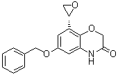 结构式 CAS# 869478-12-6, 8-(2R)-环氧乙烷基-6-(苄氧基)-2H-1,4-苯并恶嗪-3(4H)-酮