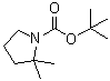 结构式 CAS# 869527-80-0, 2,2-二甲基吡咯烷-1-羧酸叔丁酯