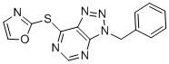 7-(2-Oxazolylthio)-3-(phenylmethyl)-3H-1,2,3-triazolo[4,5-d]pyrimidine molecular structure (CAS 869853-70-3)