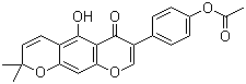 结构式 CAS# 86989-18-6, 乙酸猫尾草异黄酮酯