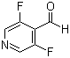 structure of CAS# 870234-98-3, 3,5-Difluoropyridine-4-carboxaldehyde;3,5-Difluoro-4-pyridinecarboxaldehyde