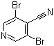 结构式 CAS# 870244-34-1, 3,5-二溴-4-氰基吡啶