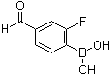 结构式 CAS# 871126-22-6, 2-氟-4-甲酰基苯硼酸