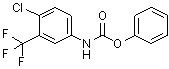 [4-氯-3-(三氟甲基)苯基]氨基甲酸苯基酯分子结构 (CAS 871555-75-8)