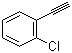 结构式 CAS# 873-31-4, 2-氯苯乙炔; 1-氯-2-乙炔基苯