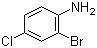 structure of CAS# 873-38-1, 2-Bromo-4-chloroaniline