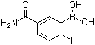 structure of CAS# 874289-39-1, 5-Carbamoyl-2-fluorobenzeneboronic acid;3-Borono-4-fluorobenzamide