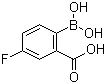 structure of CAS# 874290-63-8, 2-Carboxy-4-fluorophenylboronic acid;2-Borono-5-fluorobenzoic acid
