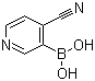 结构式 CAS# 874290-90-1, 4-氰基吡啶-3-硼酸
