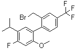 2'-(Bromomethyl)-4-fluoro-5-isopropyl-2-methoxy-4'-(trifluoromethyl)biphenyl molecular structure (CAS 875548-98-4)