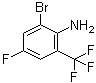 结构式 CAS# 875664-27-0, 2-溴-4-氟-6-(三氟甲基)苯胺