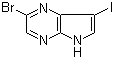 结构式 CAS# 875781-44-5, 2-溴-7-碘-5H-吡咯并[2,3-b]吡嗪