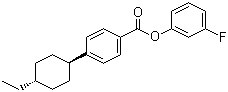 3-Fluorophenyl 4'-trans-ethylcyclohexylbenzoate molecular structure (CAS 87592-58-3)