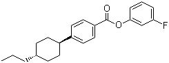 3-Fluorophenyl 4'-trans-propylcyclohexylbenzoate molecular structure (CAS 87592-61-8)