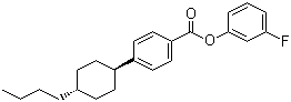 结构式 CAS# 87592-62-9, 4'-反式-丁基环己基苯甲酸 3-氟苯酯