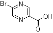结构式 CAS# 876161-05-6, 5-溴-2-吡嗪甲酸