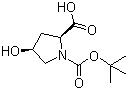 structure of CAS# 87691-27-8, N-Boc-cis-4-Hydroxy-L-proline;N-Boc-cis-4-hydroxypyrrolidine-2-carboxylic acid