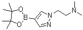 structure of CAS# 877149-80-9, N,N-Dimethyl-2-(4-(4,4,5,5-tetramethyl-1,3,2-dioxaborolan-2-yl)-1H-pyrazol-1-yl)ethanamine