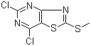 结构式 CAS# 87789-35-3, 5,7-二氯-2-(甲硫基)噻唑并[4,5-d]嘧啶