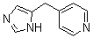 结构式 CAS# 87976-03-2, Immethridine; 4-(1H-咪唑-5-甲基)吡啶