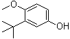 structure of CAS# 88-32-4, 2-tert-Butyl-4-hydroxyanisole;4-Methoxy-3-tert-butylphenol; tert-Butyl-3-methoxy-4-phenol