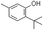 6-叔丁基间甲酚分子结构 (CAS 88-60-8)