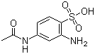4-乙酰氨基-2-氨基苯磺酸分子结构 (CAS 88-64-2)