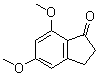 structure of CAS# 880-87-5, 2,3-Dihydro-5,7-dimethoxy-1H-inden-1-one;5,7-Dimethoxyindan-1-one