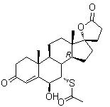 (6beta,7alpha,17alpha)-7-(Acetylthio)-6,17-dihydroxy-3-oxo-pregn-4-ene-21-carboxylic acid gamma-lactone molecular structure (CAS 880106-10-5)