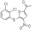 结构式 CAS# 882257-11-6, 1-[5-[(2,3-二氯苯基)硫基]-4-硝基-2-噻吩基]-乙酮