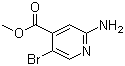 Methyl 2-amino-5-bromoisonicotinate molecular structure (CAS 882499-87-8)