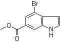 结构式 CAS# 882679-96-1, 4-溴-1H-吲哚-6-羧酸甲酯