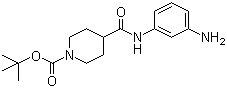 4-(3-Aminophenylcarbamoyl)piperidine-1-carboxylic acid tert-butyl ester molecular structure (CAS 883106-64-7)
