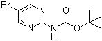 structure of CAS# 883231-23-0, tert-Butyl (5-bromopyrimidin-2-yl)carbamate