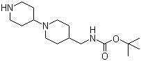 structure of CAS# 883512-84-3, tert-Butyl (1-(piperidin-4-yl)piperidin-4-yl)methylcarbamate