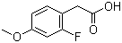 structure of CAS# 883531-28-0, 2-Fluoro-4-methoxyphenylacetic acid