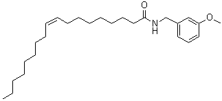 结构式 CAS# 883715-21-7, (9Z)-N-[(3-甲氧基苯基)甲基]-9-十八碳烯酰胺