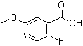 结构式 CAS# 884495-30-1, 5-氟-2-甲氧基吡啶-4-羧酸