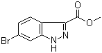 structure of CAS# 885278-42-2, 6-Bromo-1H-indazole-3-carboxylic acid methyl ester