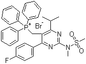 [[4-(4-Fluorophenyl)-6-(1-methylethyl)-2-[methyl(methylsulfonyl)amino]-5-pyrimidinyl]methyl]triphenylphosphonium bromide molecular structure (CAS 885477-83-8)