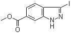 structure of CAS# 885518-82-1, Methyl 3-iodo-1H-indazole-6-carboxylate;Methyl 3-iodoindazole-6-carboxylate