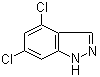 结构式 CAS# 885519-58-4, 4,6-二氯-1H-吲唑