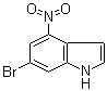 结构式 CAS# 885520-50-3, 6-溴-4-硝基-1H-吲哚