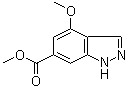 结构式 CAS# 885521-13-1, 4-甲氧基-1H-吲唑-6-羧酸甲酯