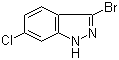 结构式 CAS# 885521-34-6, 3-溴-6-氯-1H-吲唑
